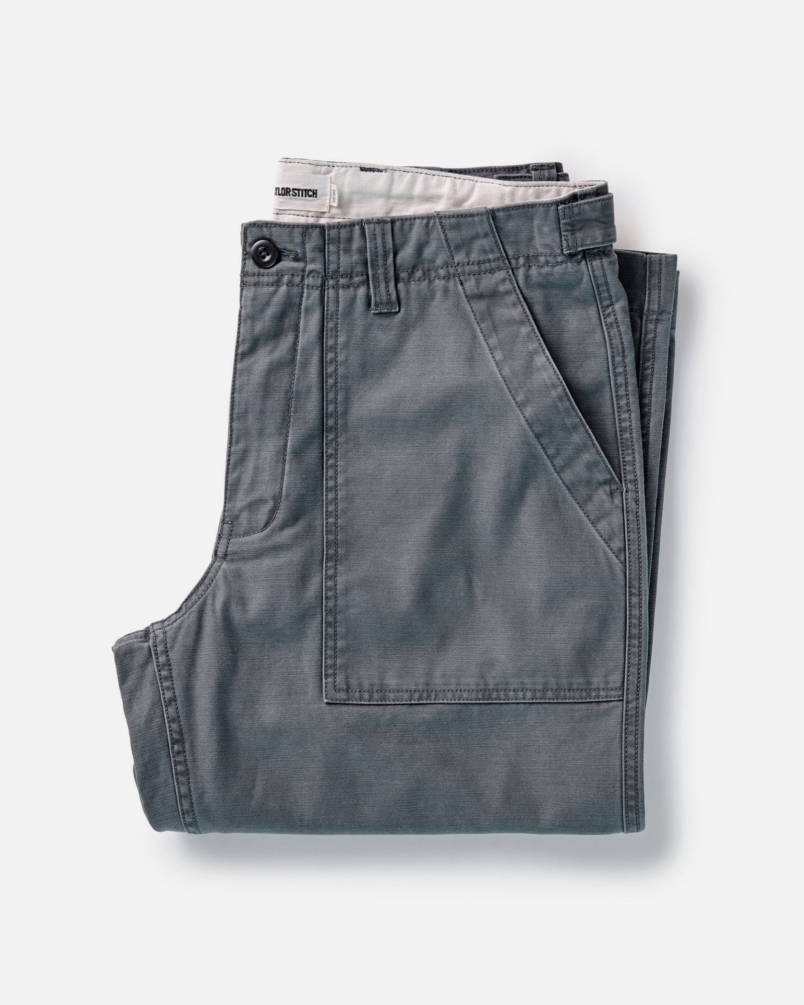 The Surplus Pant in Faded Black Reverse Sateen: Featured Image, Bottoms by Taylor Stitch