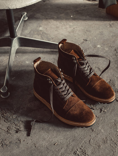 The Moto Boot in Waterproof Suede