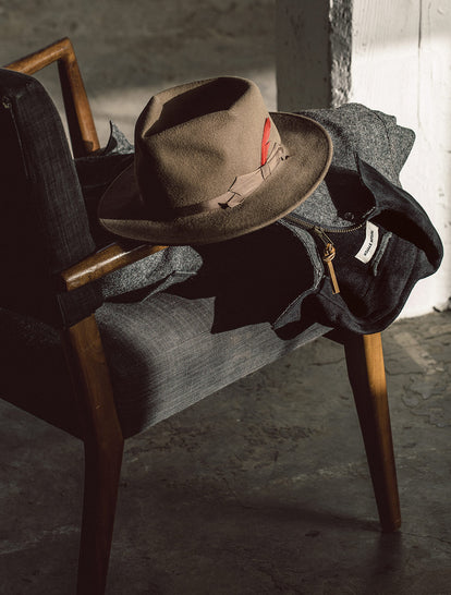 The Rover Jacket in Charcoal Birdseye Waxed Wool