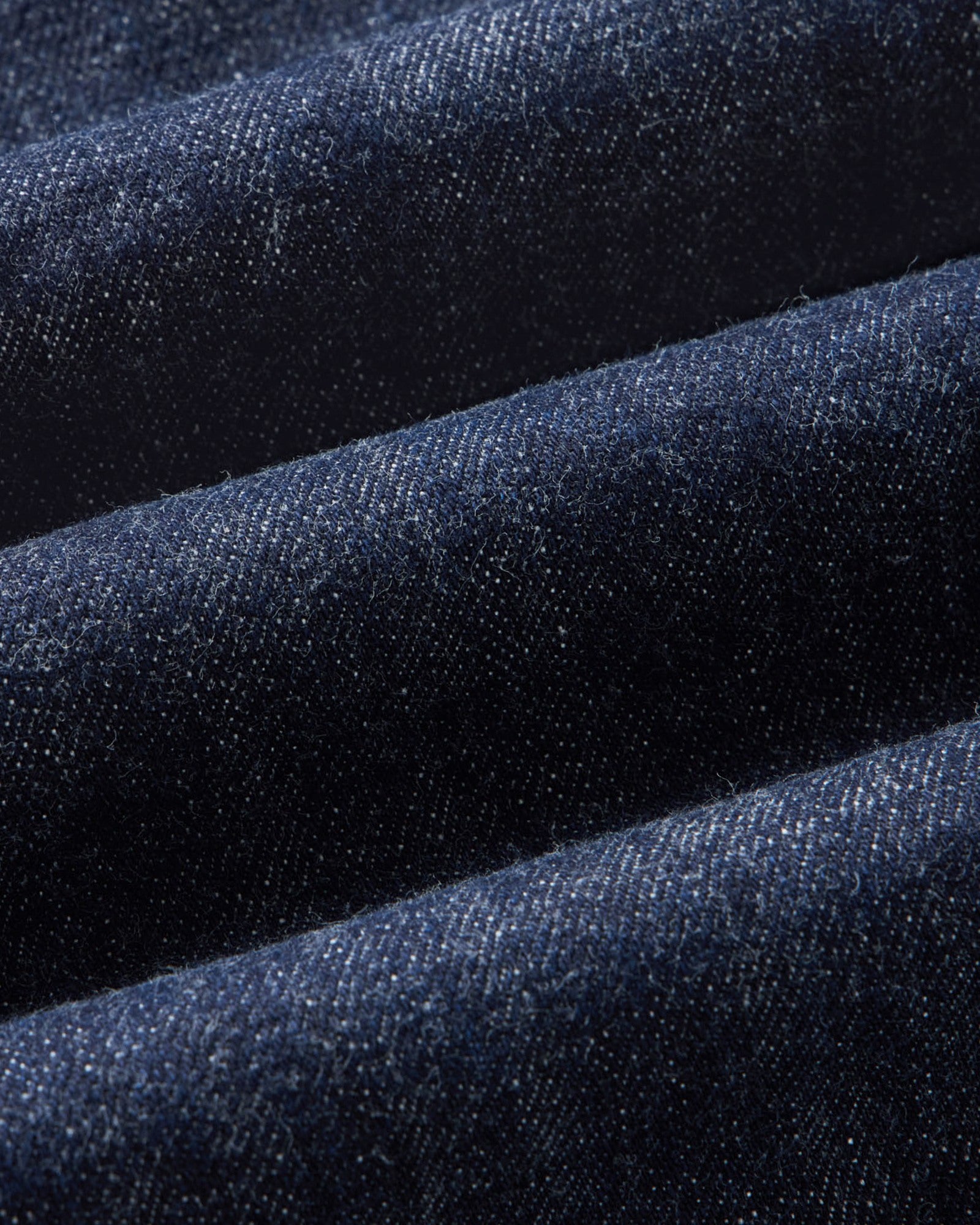 material shot of the fabric on The Straight Jean in Rinsed Organic Selvedge, Bottoms by Taylor Stitch