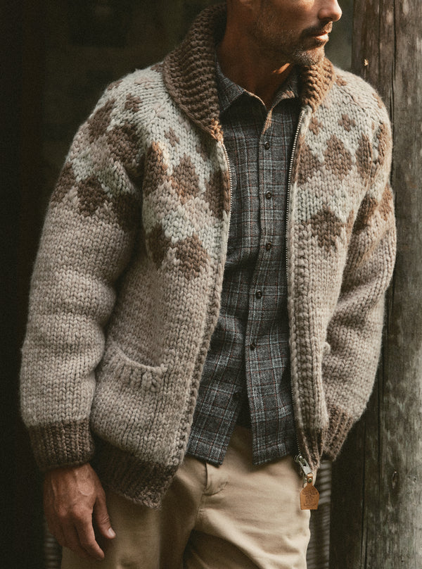 Model in the Seawall Hand-Knit Sweater