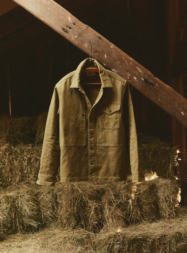 The Pacific Overshirt in Bay Leaf Hemp Canvas