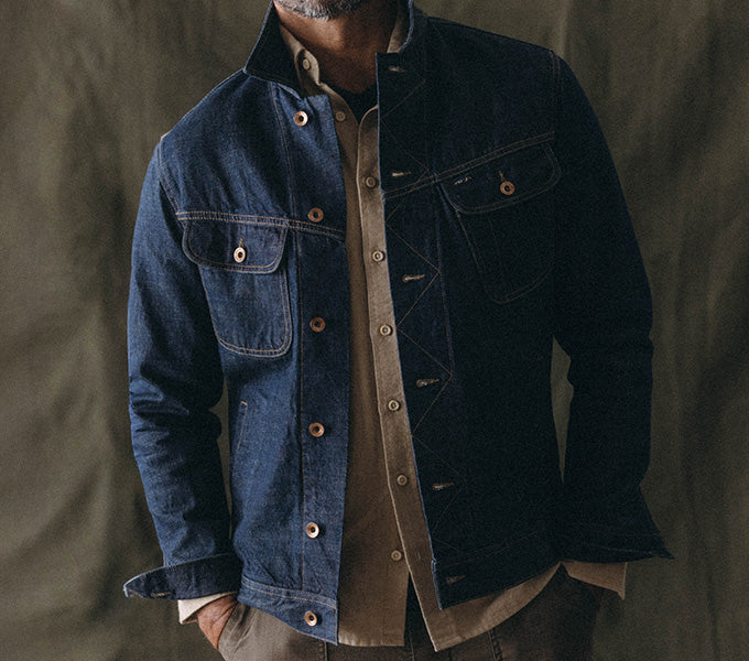 The Long Haul Jacket in Rinsed Organic Selvedge