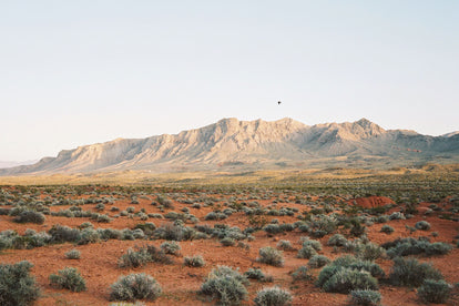 A film image of a high desert mountain