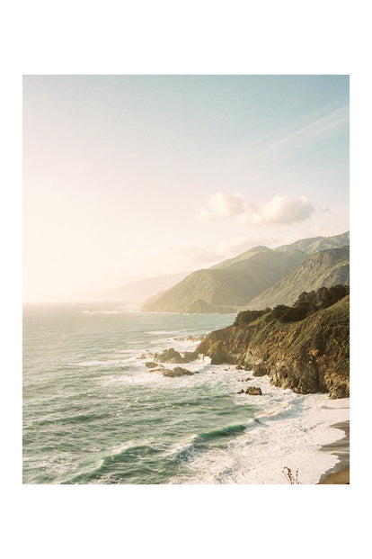 A film photo of the Big Sur coastline