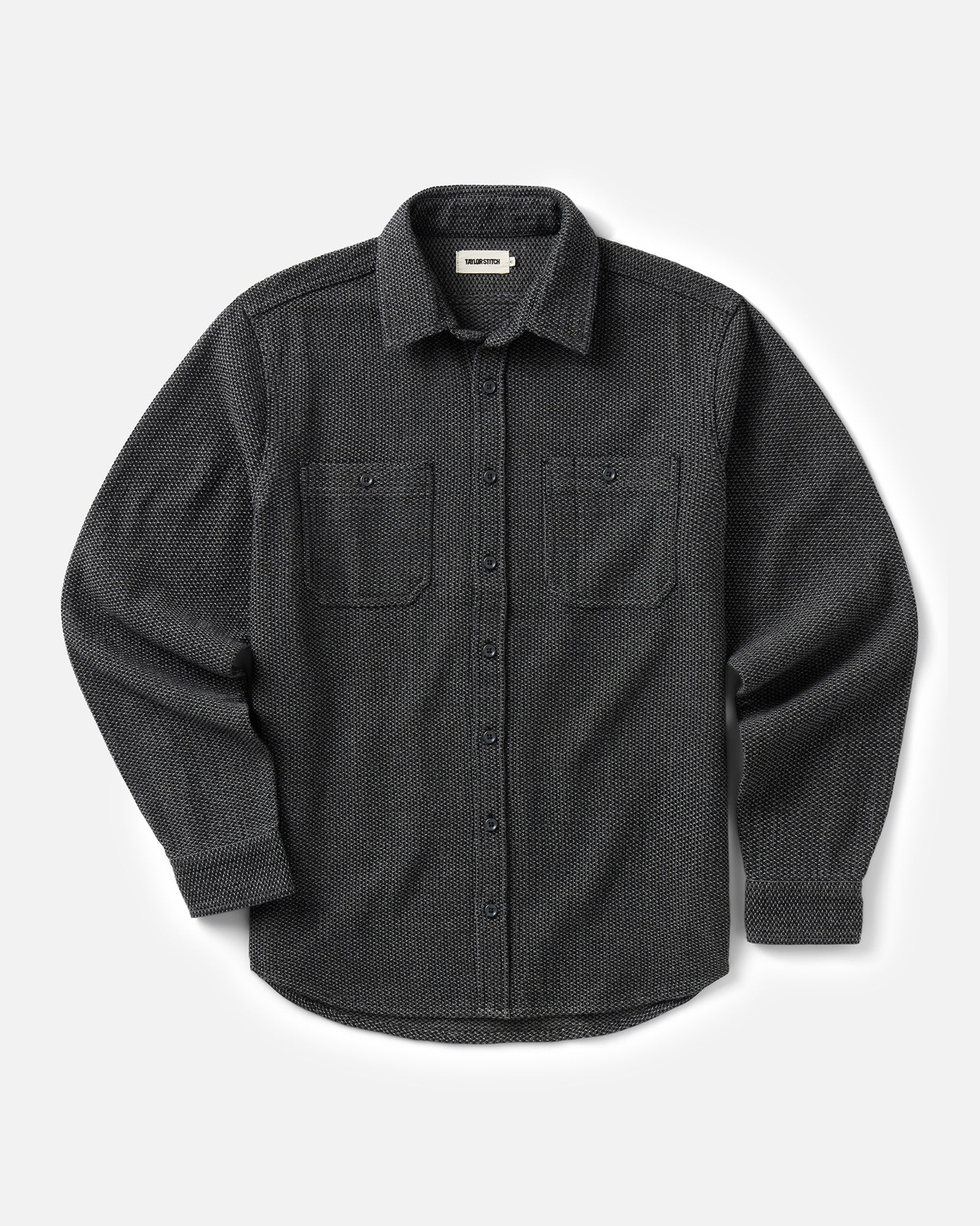 flatlay of The Utility Shirt in Charcoal Sashiko, Wovens by Taylor Stitch