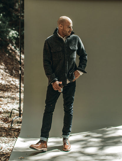 Summit Shirt, Natural Cord Jack, Jeans, Trench Boot