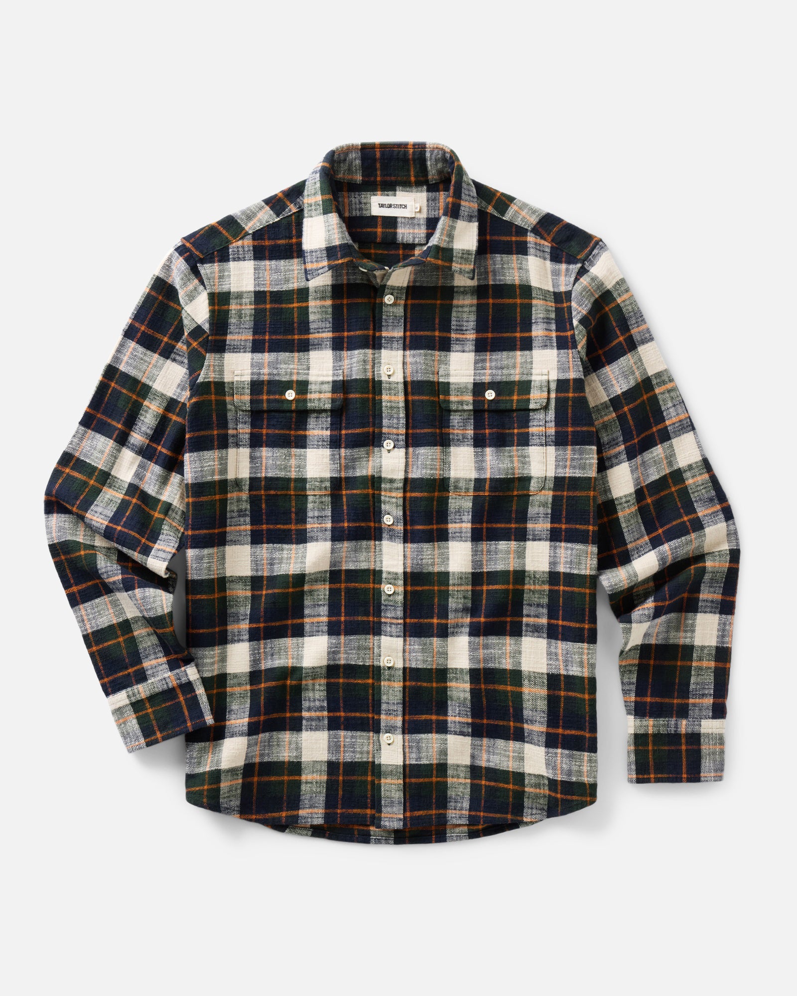 flatlay of The Yosemite Shirt in Washington Plaid, Wovens by Taylor Stitch