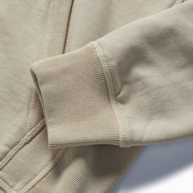 material shot of the ribbed cuff on The Fillmore Hoodie in Natural