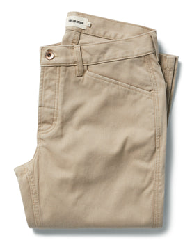 flatlay of The Camp Pant in Sand Boss Duck, Bottoms by Taylor Stitch