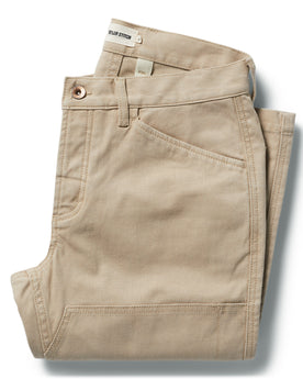 flatlay of The Chore Pant in Sand Boss Duck, Bottoms by Taylor Stitch