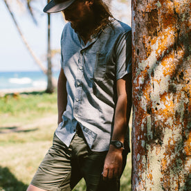 The Short Sleeve Jack in Steel Chambray - featured image