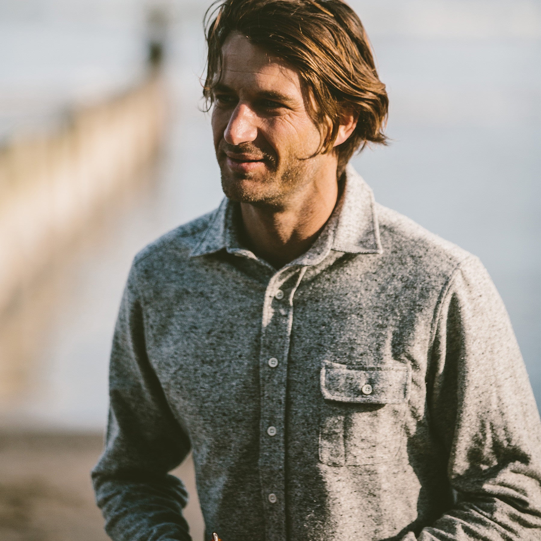 The Sun Down Shirt in Speckled Grey: Alternate Image 1, Wovens by Taylor Stitch