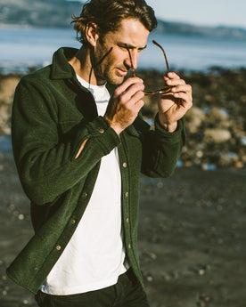 The Big Sur Jacket in Heather Olive Polartec: Alternate Image 1, Outerwear by Taylor Stitch