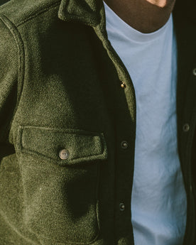 The Big Sur Jacket in Heather Olive Polartec: Alternate Image 3, Outerwear by Taylor Stitch