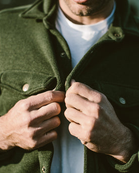 The Big Sur Jacket in Heather Olive Polartec: Alternate Image 6, Outerwear by Taylor Stitch