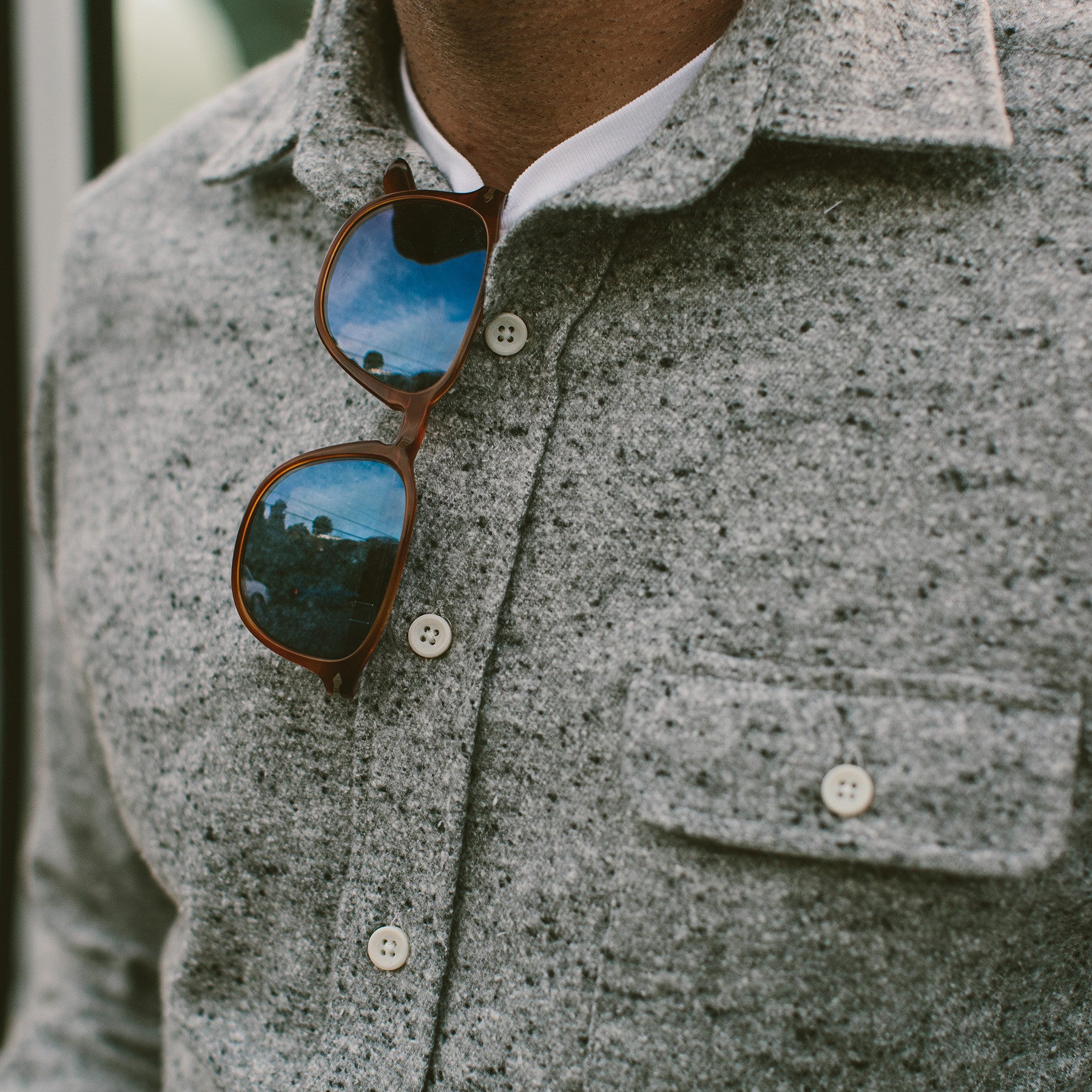 The Sun Down Shirt in Speckled Grey: Alternate Image 5, Wovens by Taylor Stitch