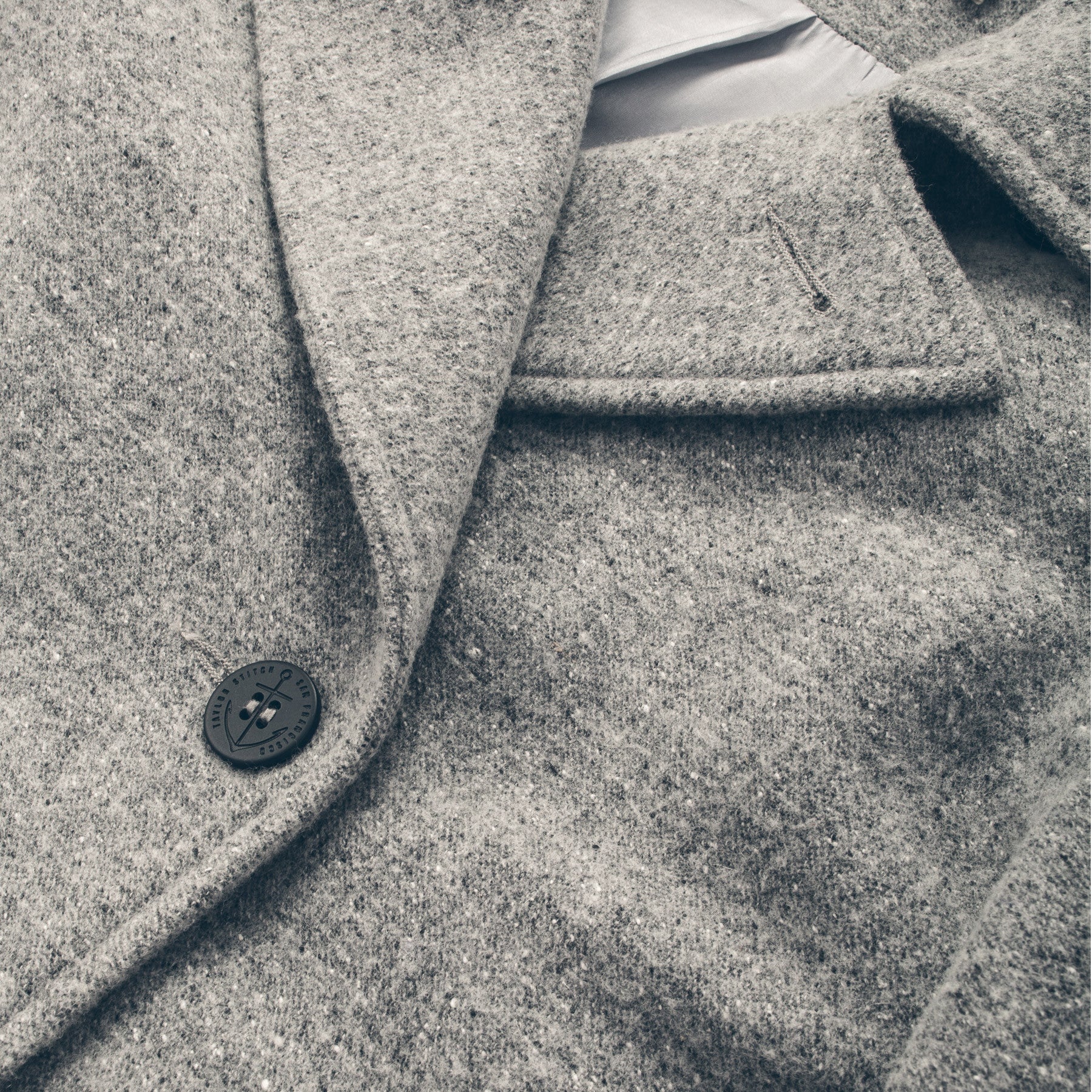 The Mariner Peacoat in Ash Donegal Lambswool: Alternate Image 6, Outerwear by Taylor Stitch