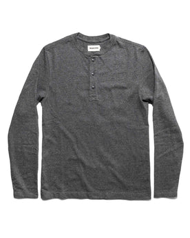 The Heavy Bag Henley in Heather Grey, Knits by Taylor Stitch
