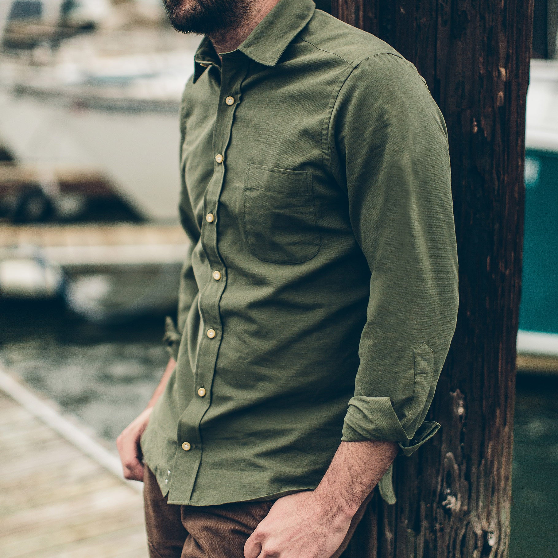 The California in Army Micro Cord: Alternate Image 1, Wovens by Taylor Stitch
