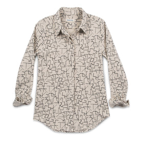 The Michelle Shirt in Maze Print: Featured Image