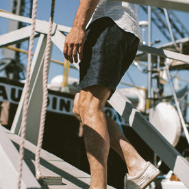 Our fit model on his boat in the San Francisco Bay