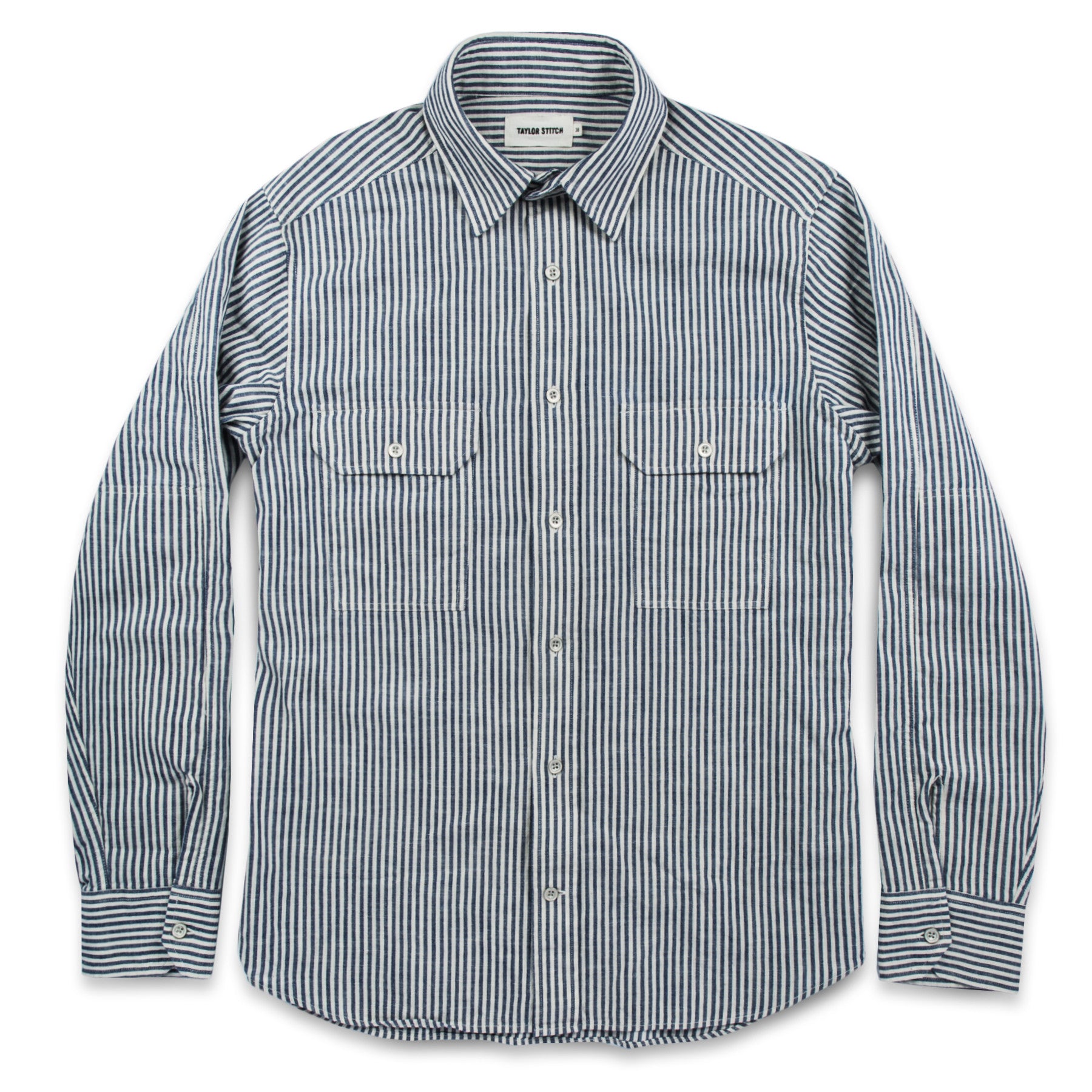 The Chore Shirt in Natural Striped Chambray: Alternate Image 6, Wovens by Taylor Stitch