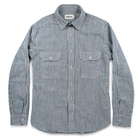 The Chore Shirt in Natural Striped Chambray: Alternate Image 6