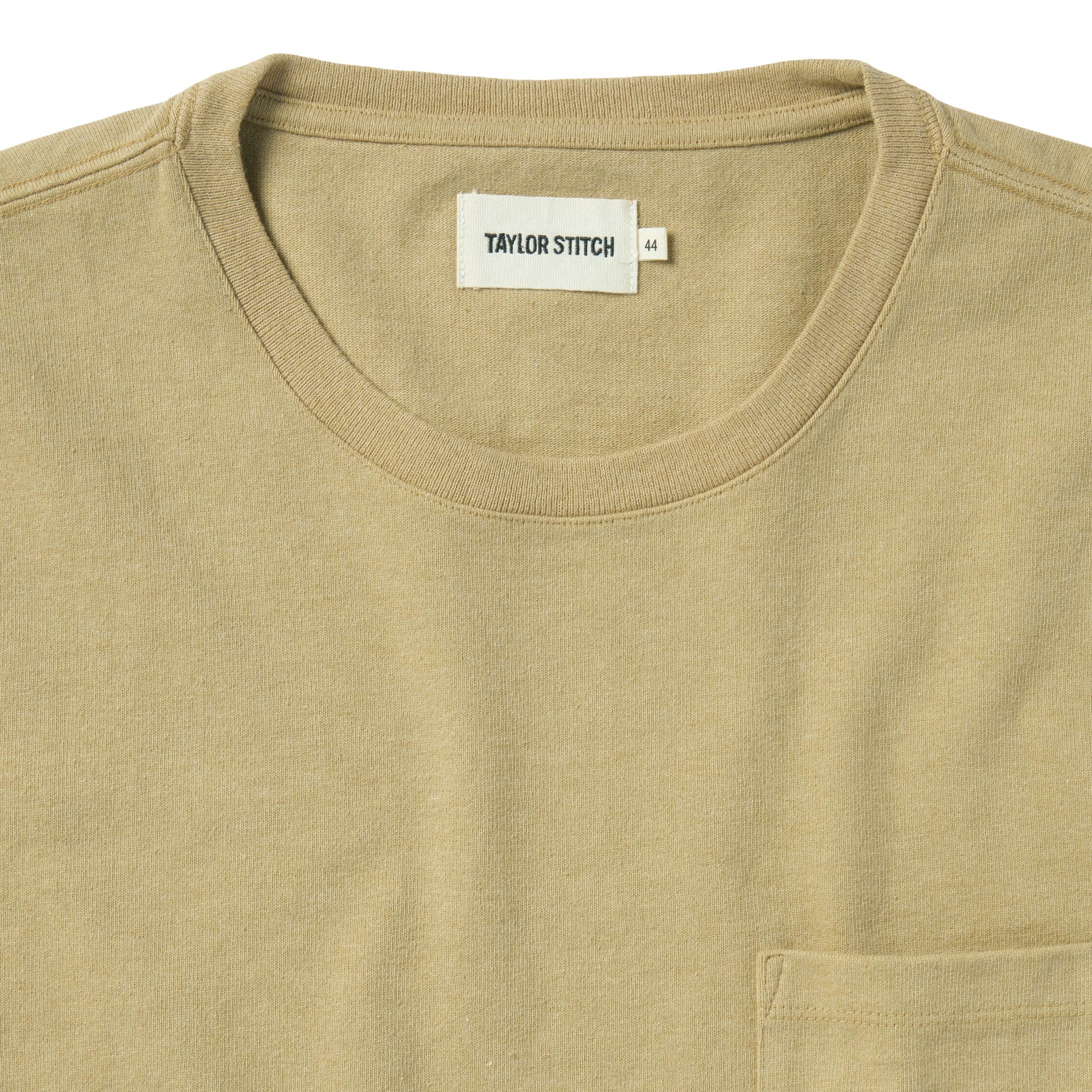 material shot of The Heavy Bag Tee in Khaki Dahlia, Knits by Taylor Stitch