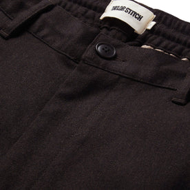 material shot of the button on The Carmel Pant in Timber