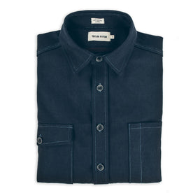 The Utility Shirt in Cone Mills Indigo Selvage Canvas - featured image