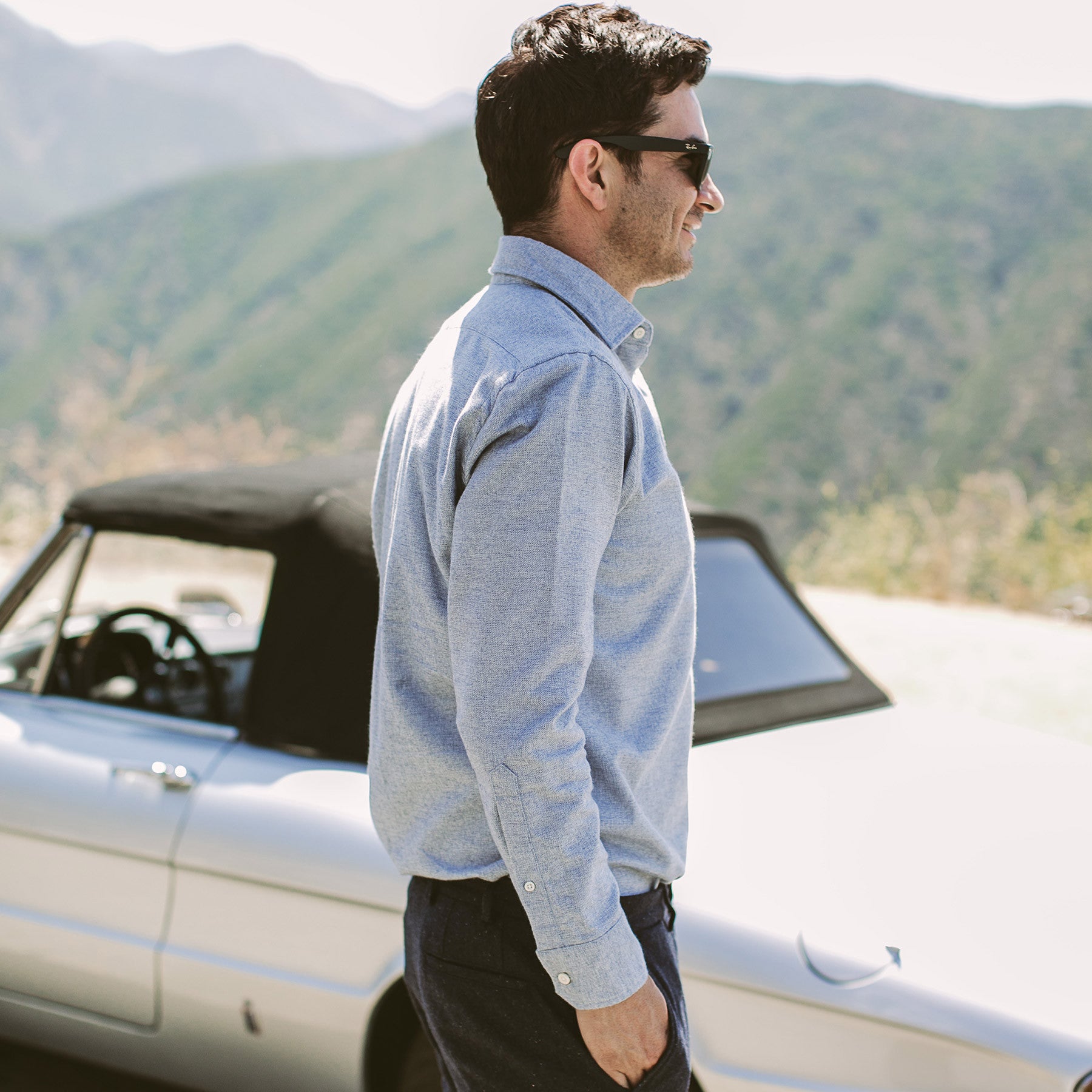 The Hyde in Sky Brushed Melange: Alternate Image 4, Wovens by Taylor Stitch