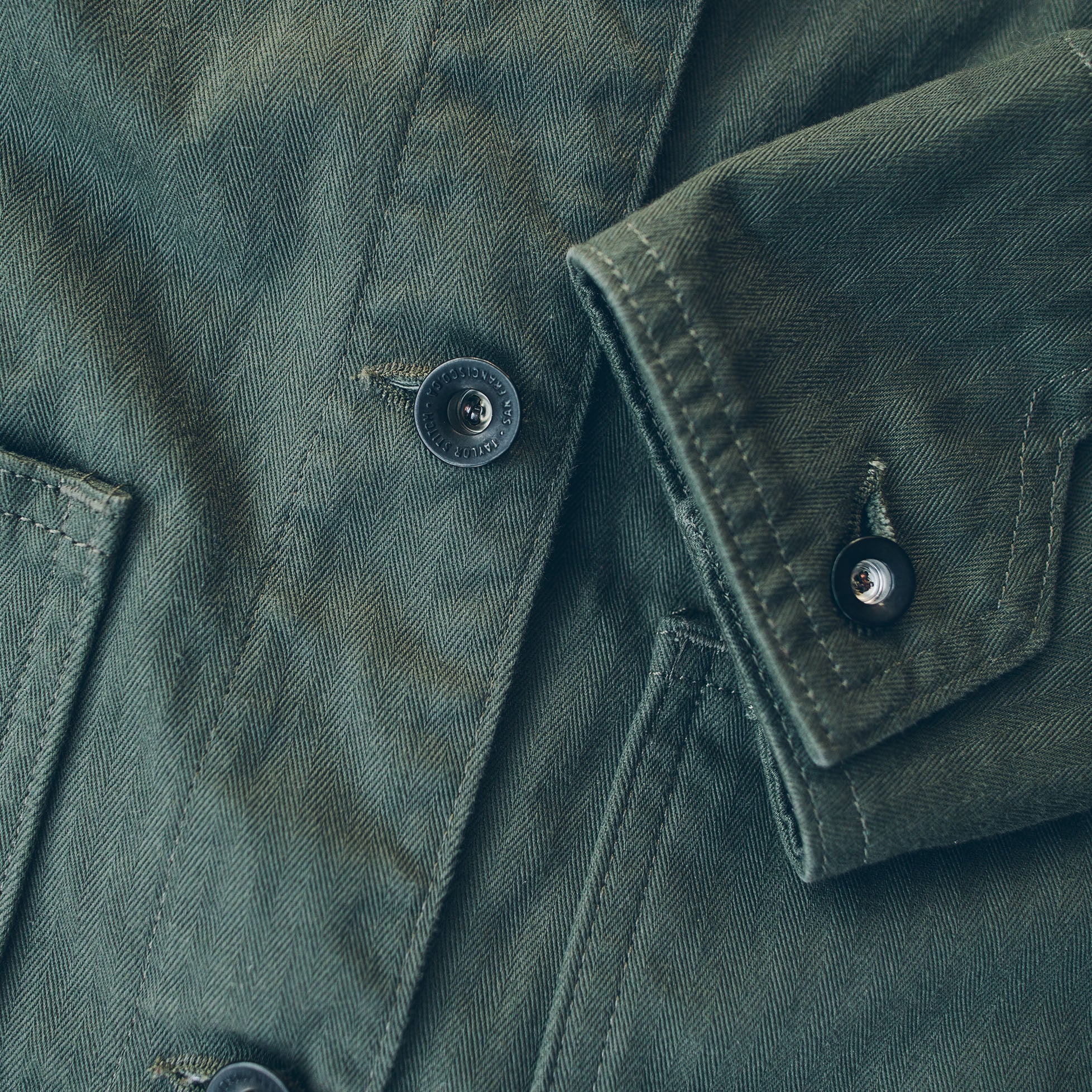 The Agnes Jacket in Olive Herringbone: Alternate Image 2, Outerwear by Taylor Stitch