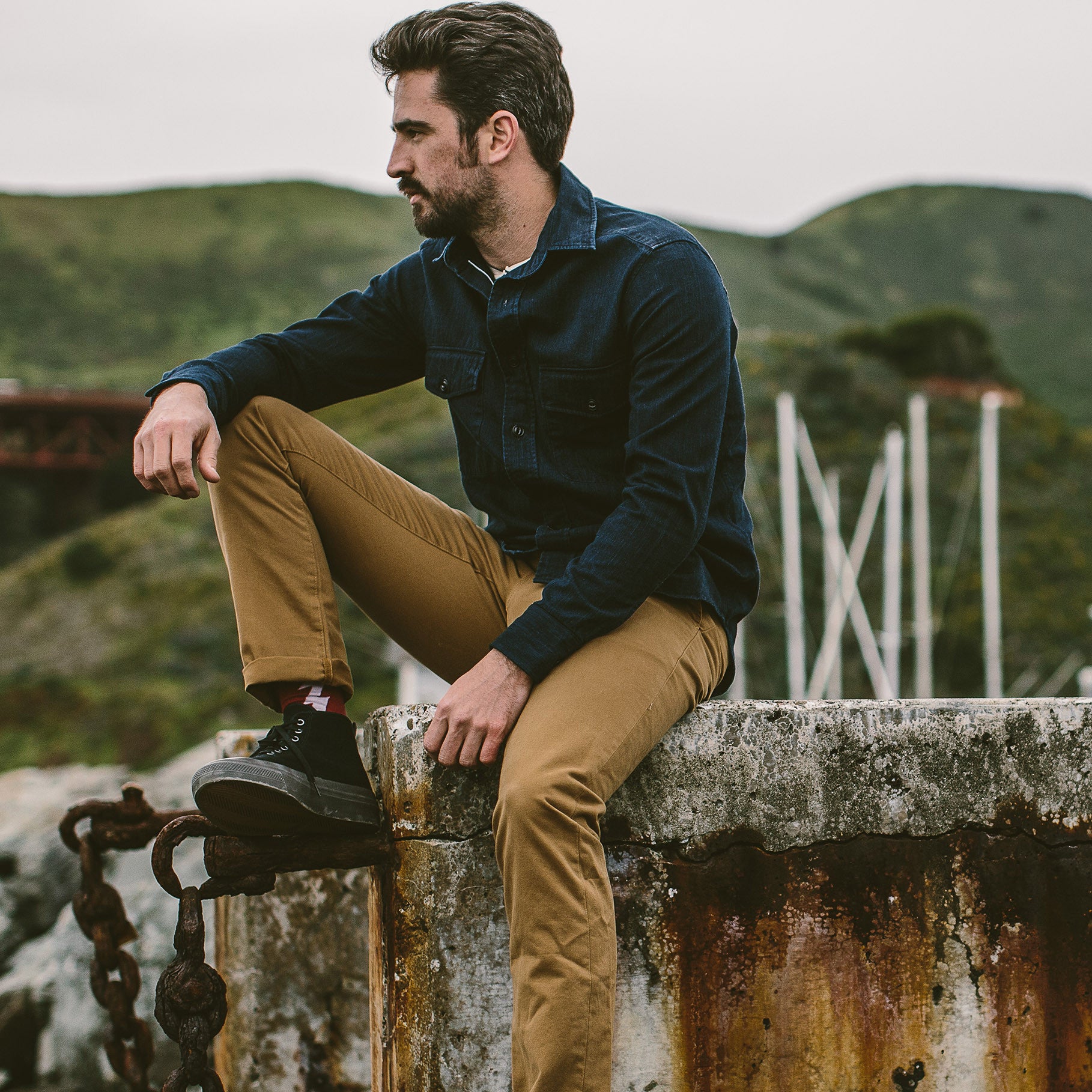 The Maritime Shirt Jacket in Sea Washed Indigo: Alternate Image 2, Outerwear by Taylor Stitch