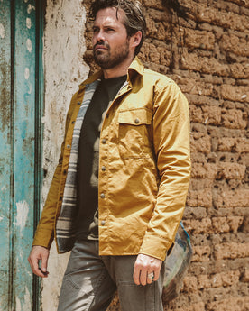 The Chore Jacket in Mustard Dry Wax Canvas: Alternate Image 1, Outerwear by Taylor Stitch