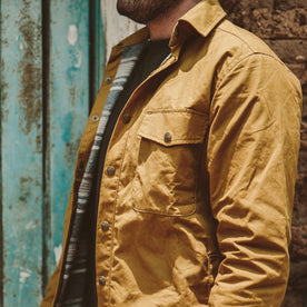 The Chore Jacket in Mustard Dry Wax Canvas: Alternate Image 3