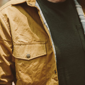 The Chore Jacket in Mustard Dry Wax Canvas: Alternate Image 4