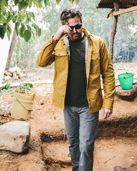 The Chore Jacket in Mustard Dry Wax Canvas: Alternate Image 6, Outerwear by Taylor Stitch
