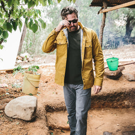 The Chore Jacket in Mustard Dry Wax Canvas: Alternate Image 6