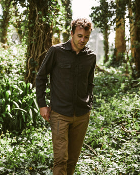 The Utility Shirt in Moss Merino 4S Herringbone: Alternate Image 1, Wovens by Taylor Stitch