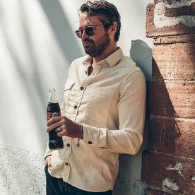 The Utility Shirt in Cone Mills Corded Natural - featured image