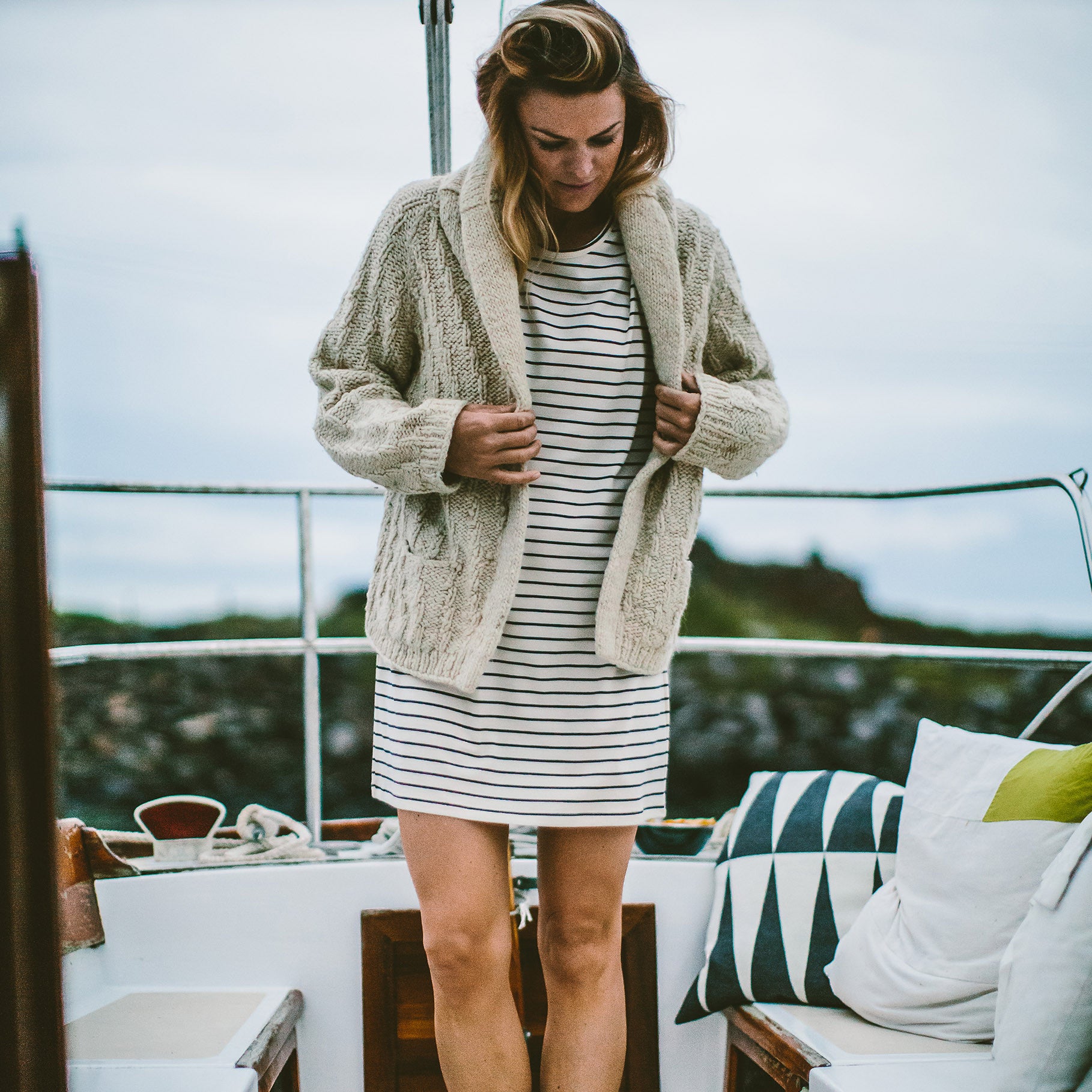 The Sausalito Dress in Forest Stripe Mercerized Merino: Alternate Image 5, Dresses by Taylor Stitch