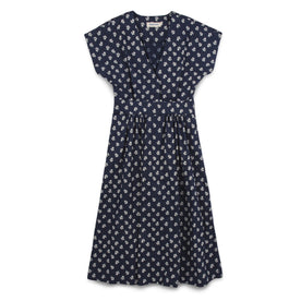 The Emma Dress in Indigo Print: Featured Image
