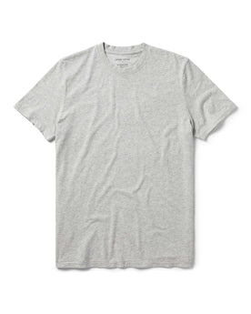 flatlay of The Cotton Hemp Tee in Heather Grey, Knits by Taylor Stitch