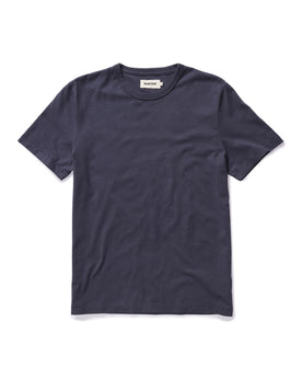 flatlay of The Organic Cotton Tee in Navy, Knits by Taylor Stitch