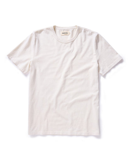 flatlay of The Organic Cotton Tee in Vintage White