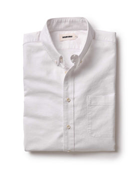 flatlay of The Jack in White Everyday Oxford, Wovens by Taylor Stitch