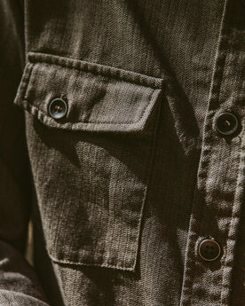 The Utility Shirt in Moss Merino 4S Herringbone: Alternate Image 3, Wovens by Taylor Stitch