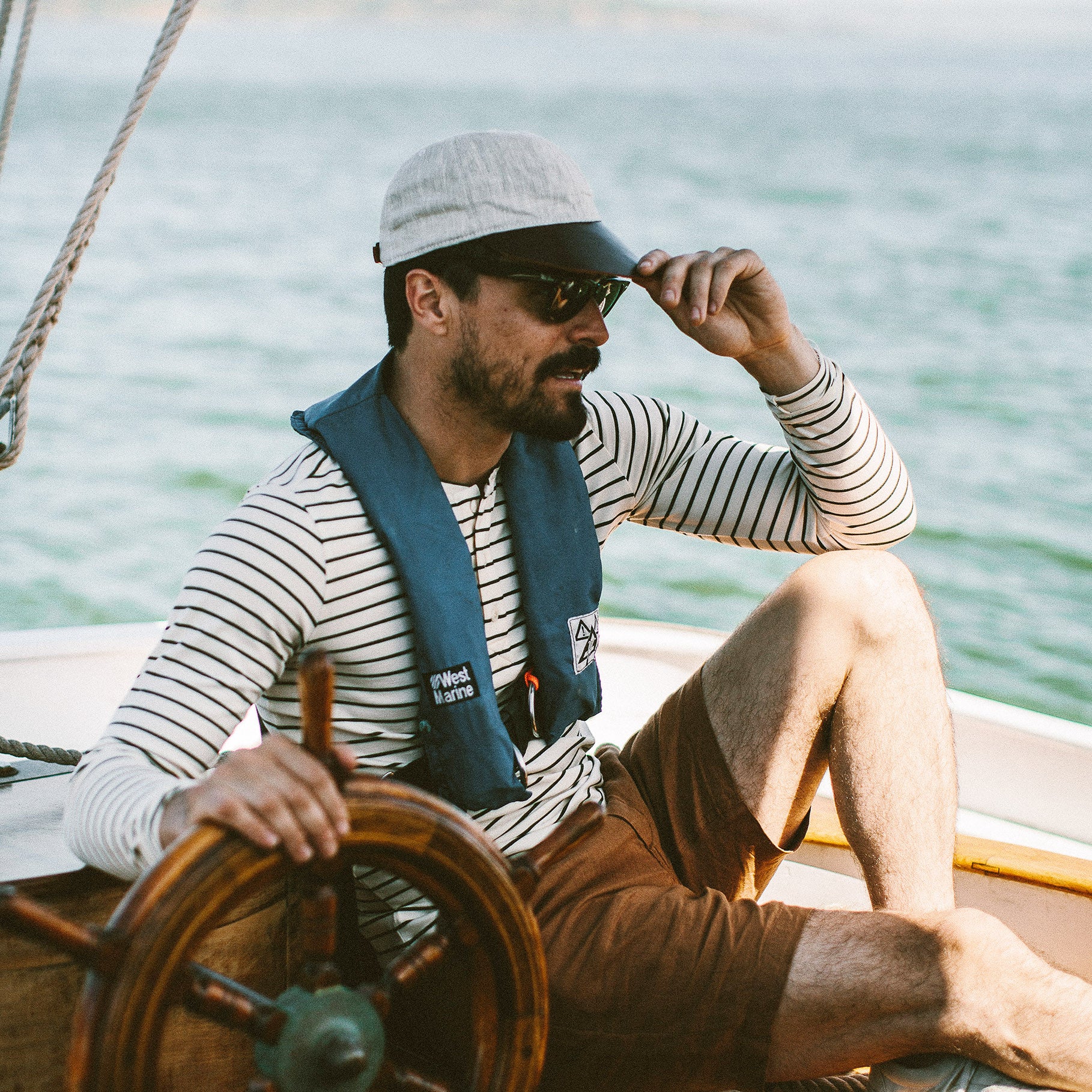 The Sun Cap in Natural Linen: Alternate Image 3, Accessories by Taylor Stitch