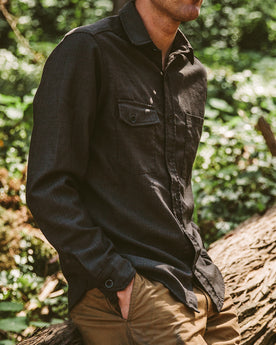 The Utility Shirt in Moss Merino 4S Herringbone: Alternate Image 2, Wovens by Taylor Stitch
